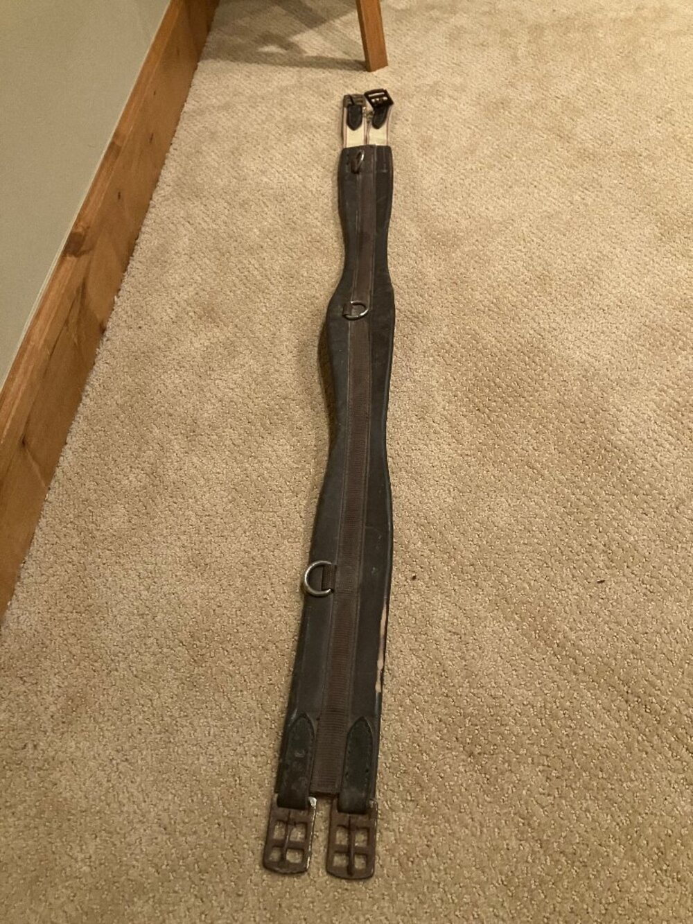 Leather Girth With D Rings 46”